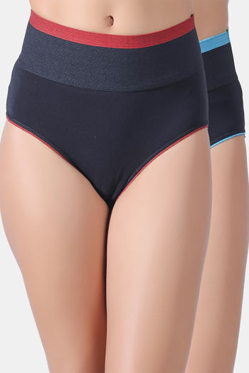 Buy Lady Lyka Tummy Tucker Hipster Panty (Pack of 2) - Multicolor